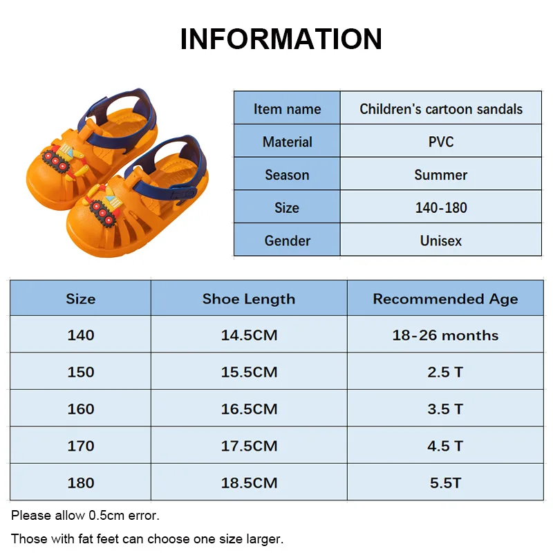 

Children's Cartoon Sandals