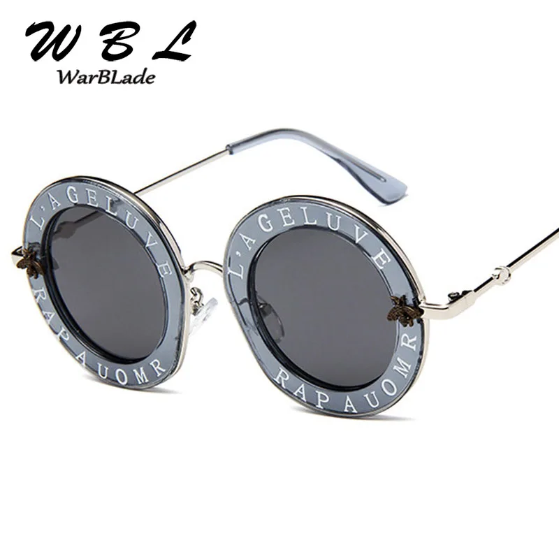 WarBLade High Quality Retro Round Sunglasses English Letters Sun Glasses Men Women Brand Designer Fashion Male Female | Аксессуары для