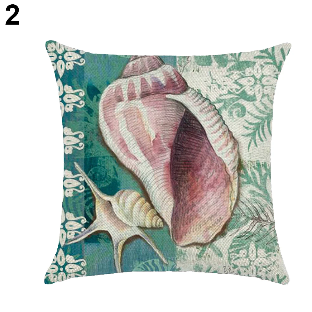 18 дюймовый Винтажный чехол с морской раковиной Китом черепахой декоративная