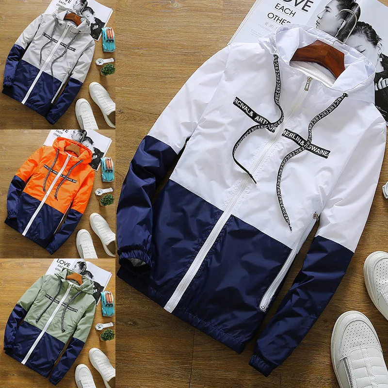 2019 Новое поступление ветровка мужская повседневная демисезонная легкая куртка с