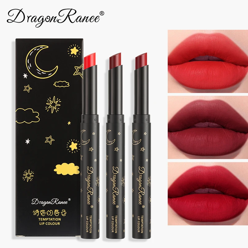 

1/3PCS Matte Velvet Crayon Lipstick Set Cream Texture Long Lasting Lip Gloss Tint Makeup Non-stick Cup Lip Glaze Cosmetics TSLM1