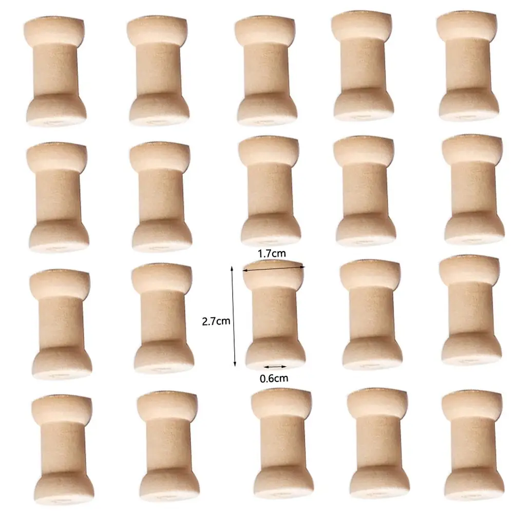 Пустотелые деревянные катушки 20 шт. органайзер для шитья лент шпагата
