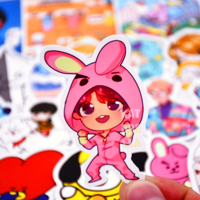 Kpop Stickers Pull Rod Boxes - Pegatinas Motorcycles Graffiti Sticker (40pcs) - Various Styles Cartoon PVC Naklejki - Waterproof image 3