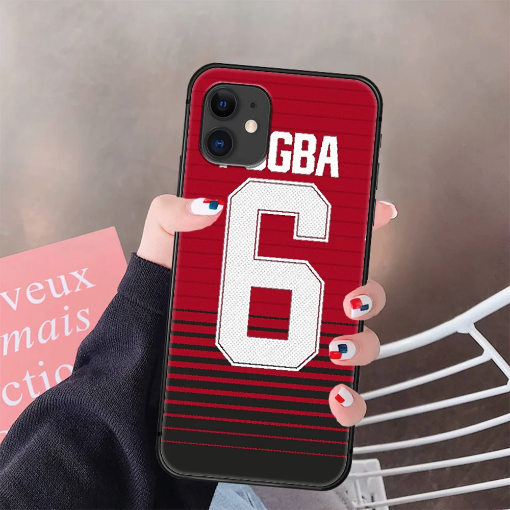 

Paul Pogba football Phone Case Cover Hull For IPhone 5 5s se 2 6 6s 7 8 12 Mini Plus X XS XR 11 PRO MAX black Funda Soft Bumper