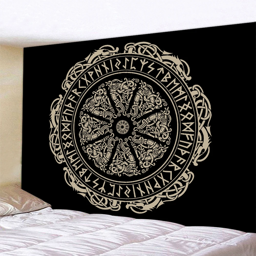 Скандинавский Викинг Таро психоделическая сцена богемный Декор для дома