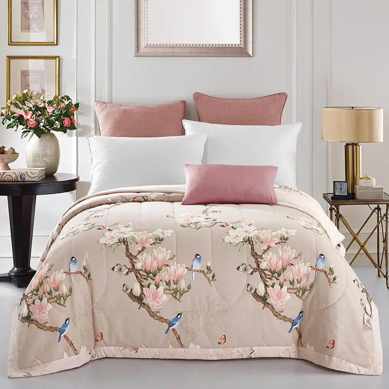 100% хлопок красивые птицы стеганые покрывала/броски один двойной размер 1 шт. для