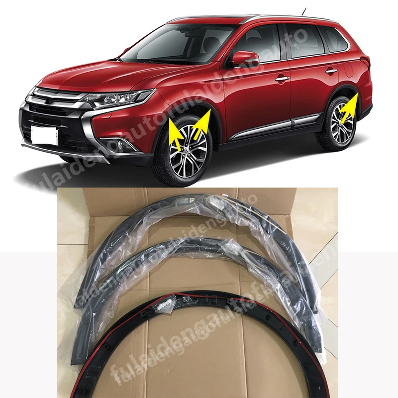 1 шт. для Mitsubishi Outlander- молдинг переднее ЗАДНЕЕ ЛЕВОЕ правое колесо для губ крыло автомобиля аксессуары для укладки