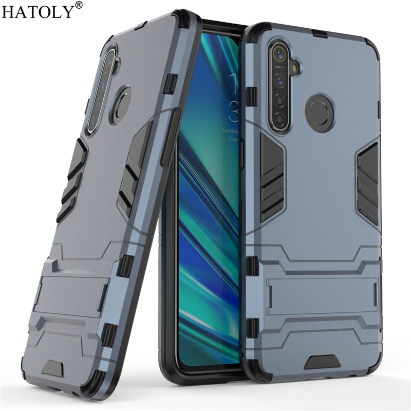 for oppo realme 5 pro case silicone robot armor shell pc tpu back phone cover for realme 5 pro protective case for realme 5 pro free global shipping