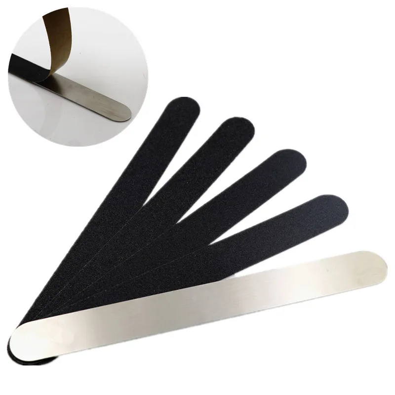 

5pcs/set Nail Art Files Replaceable Sandpaper Metal Handle Sanding Files Nail Art Sanding Buffer Strip Polishing Manicure Tools