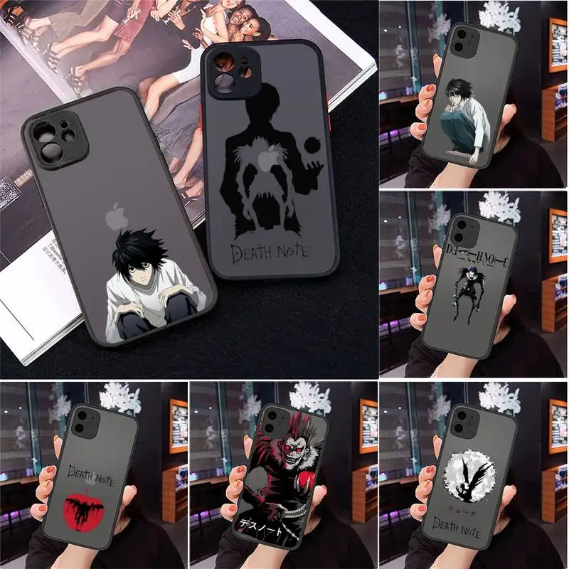 

Anime death note Phone Case Matte Transparent for iPhone 7 8 11 12 s mini pro X XS XR MAX Plus cover funda