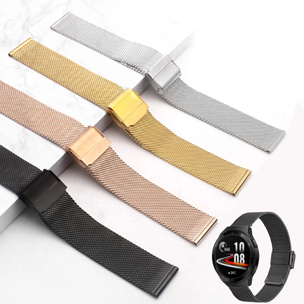 

Металлический браслет из нержавеющей стали для huawei B5 band talkband, ремешок для наручных часов Huawei GT/GT 2 46 мм/42 мм/GT2 Pro