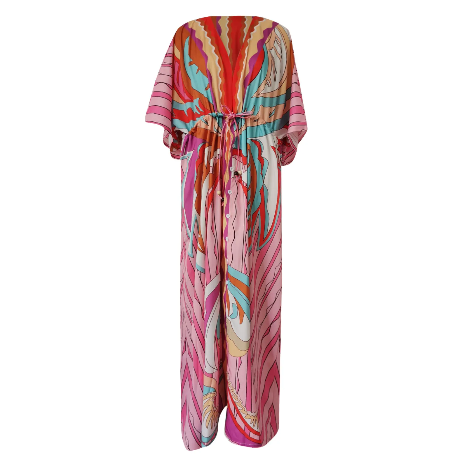 Женское длинное платье в полоску с принтом пейсли стиле бохо летнее пляжное