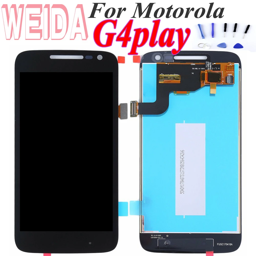 

ЖК-дисплей WEIDA для Motorola Moto G4 Play, 5,0 дюйма, XT1604 XT1602 XT1601, дигитайзер сенсорного экрана в сборе, запасные части