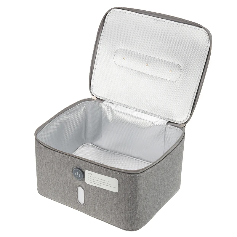

Disinfectant Tank Outdoor Travel LED Ultraviolet Light Anion Sterilizer Box Storage Bag Carry Case Pink/Grey