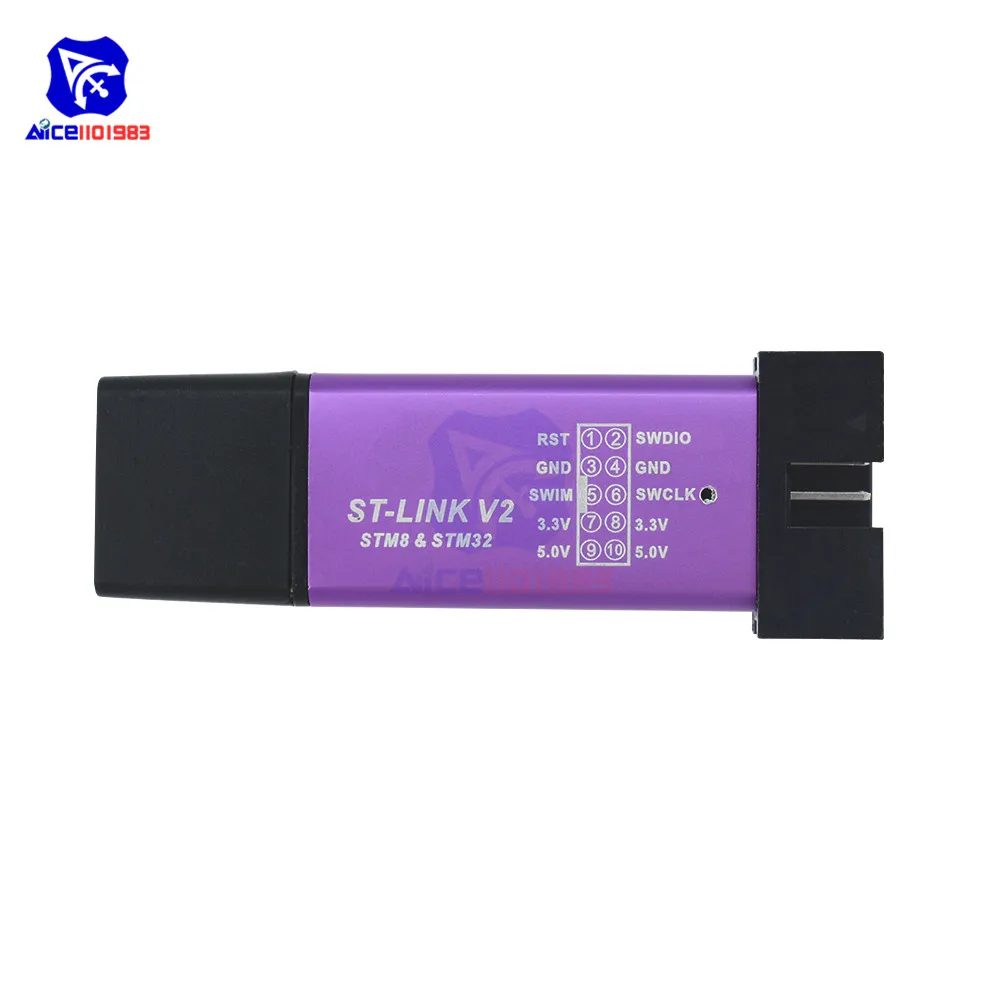ST-Link V2 мини металлический корпус STM8 STM32 эмулятор загрузчика программирования с 3 Pin Кабель DuPont