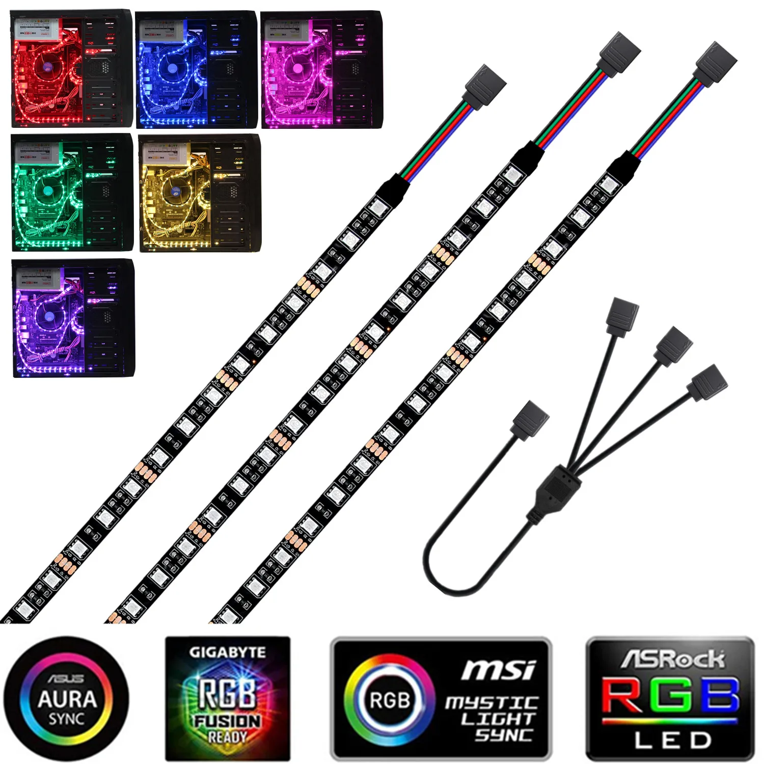 5050 12V RGB светодиодный полосы светильник 4pin заголовки беспроводного доступа в