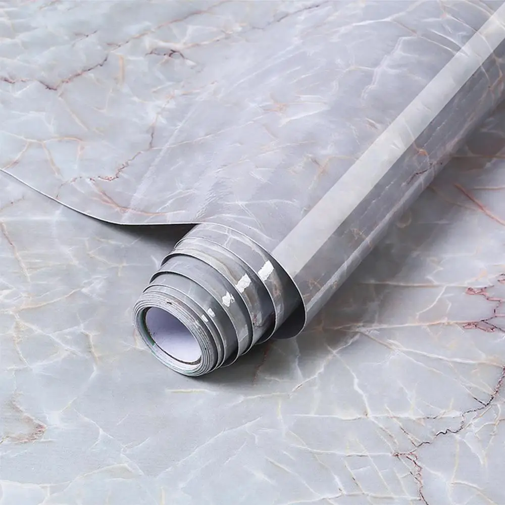

40cm Modern Living Room Furniture Desktop Waterproof Contact Marble Adhesive Home Color Self Wallpaper Paper Vinyl Decor U6R0