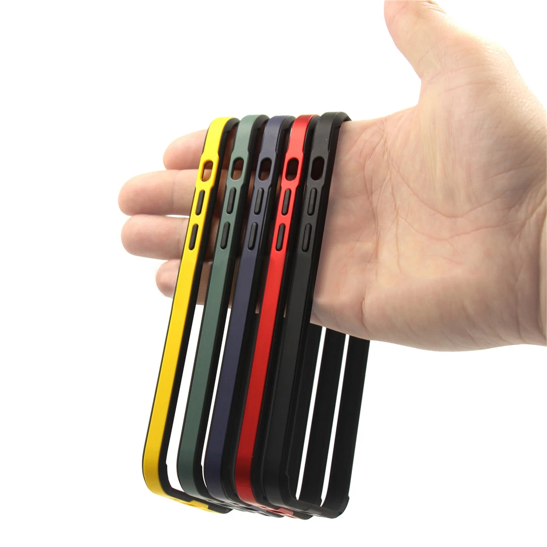 

Soft Slim Bumper For iphone 13Pro Max 12 Mini Flexible Anti-Knock Non-Slip Silicone Frame Case Accessories Navy Blue Black