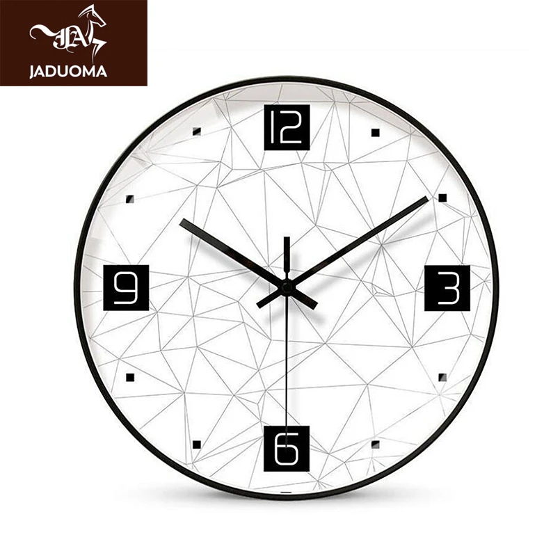 

JADUOMA Wall Clock Nordic Silent Clock Simple Glass Mirror Modern Design Wall Watch For Home Decoration Large Duvar Saati Room