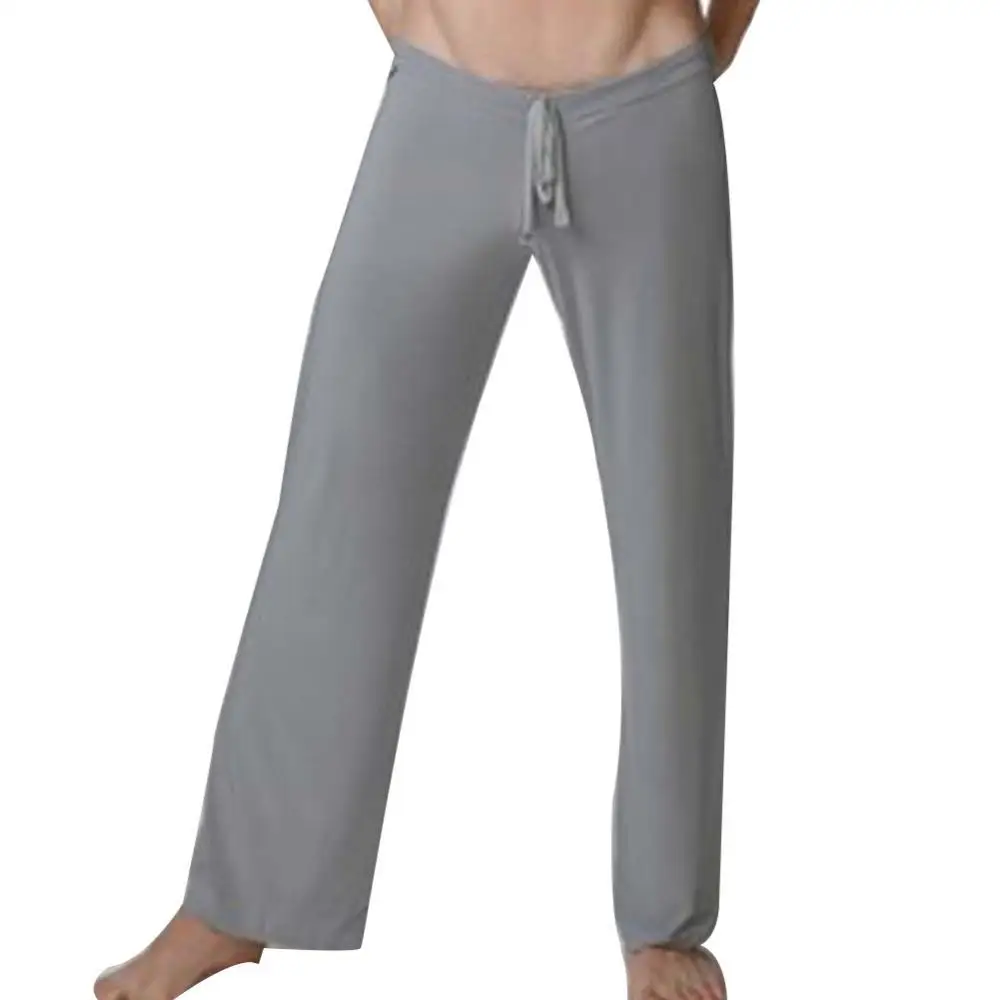 

70% Dropshipping!Men's Home Casual Comfortable Pure Color Drawstring Homewear Yoga Pants Loose Pajama Pants