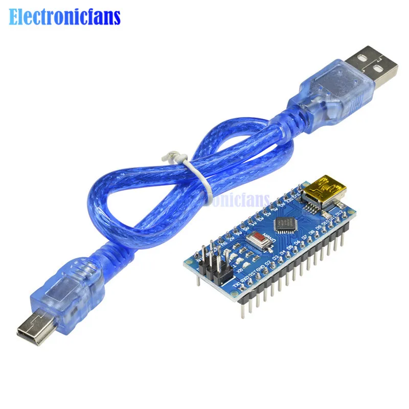 Микроконтроллер CH340 Nano V3.0 Mini USB ATmega328 Atmega328P 5 в 16 м модуль CH340G MEGA328 для Arduino + usb кабель