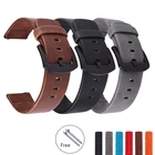 Ремешок из натуральной кожи для часов Amazfit Bip, сменный Браслет для Samsung Galaxy Watch Active 2 46 мм 42 мм Gear S3, 20 мм 22 мм