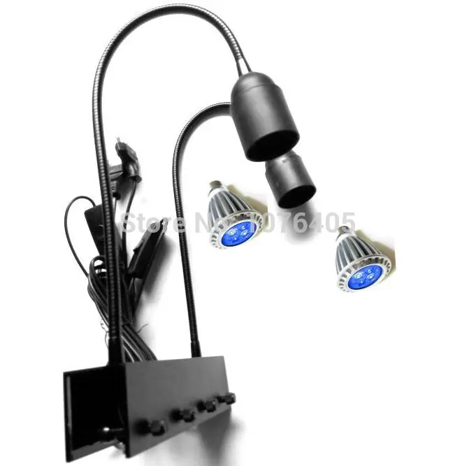 Led Grow Lamp Double Switches With Gooseneck Clamp For Plant Coral Fish Algae Tank
