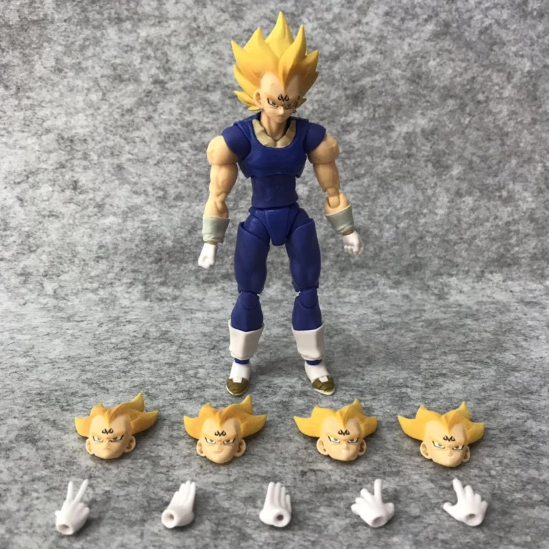 

Dragon Ball Anime Peripheral Goku Saiyan SHF Majin Vegeta Mabe Do-it-yourself Doll Decoration Model Gift