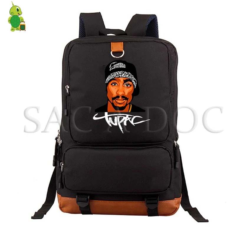 2 Tupac 2Pac рюкзак для женщин и мужчин рюкзак для ноутбука школьная сумка для подростков повседневный рюкзак хип хоп Легенда дорожные сумки - Цвет: 2