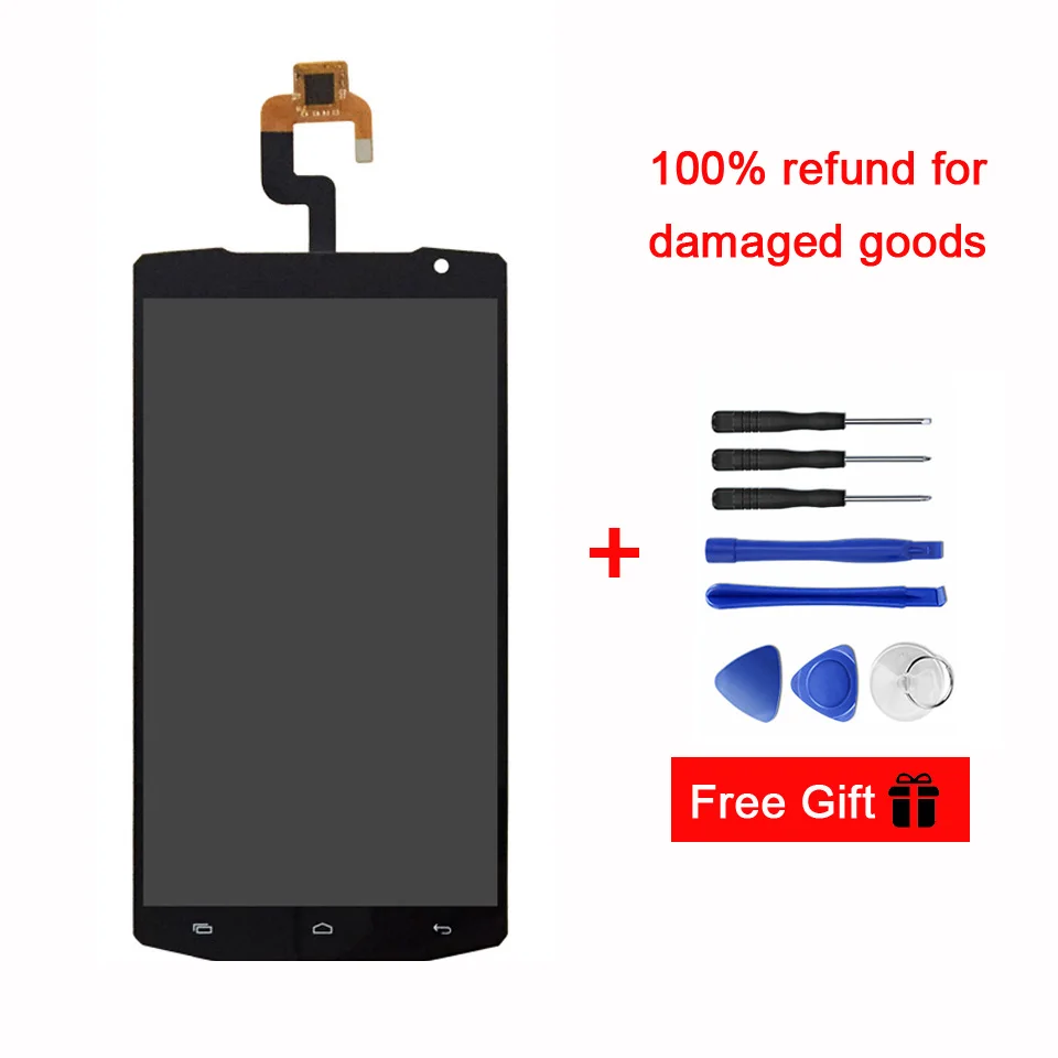 5,5 для oukitel k10000 k 10000 черный ЖК-дисплей+ сенсорный экран стеклянная панель дигитайзер сборка Замена Черный
