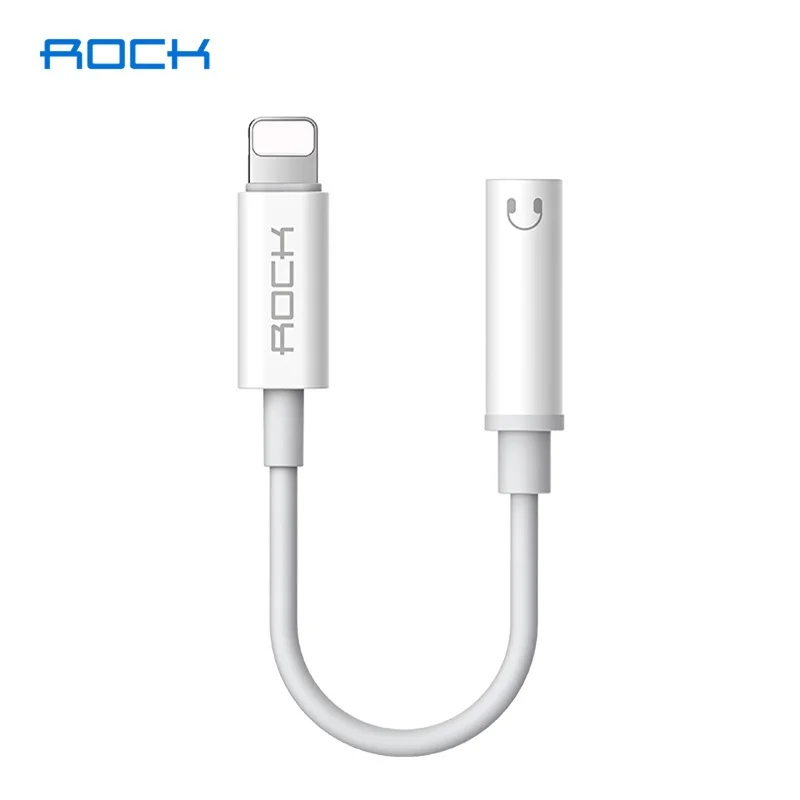 Rock для apple Lightning до 3,5 мм адаптер для наушников аудио конвертер для iPhone xs max xr 8 7 6s plus 5S aux кабель