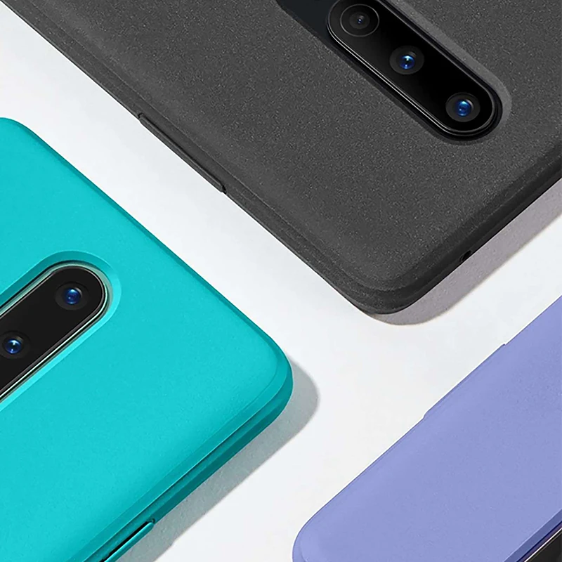 

Original Official Anti-fall Sandstone Protective Case For OnePlus 8 Cover Matte Silicone OnePlus 8 Phone Case With 2Pcs Film