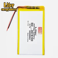 liter energy battery size 3075100 3 7v 3000mah lithium polymer battery for 3 tablet pcs pda digital products