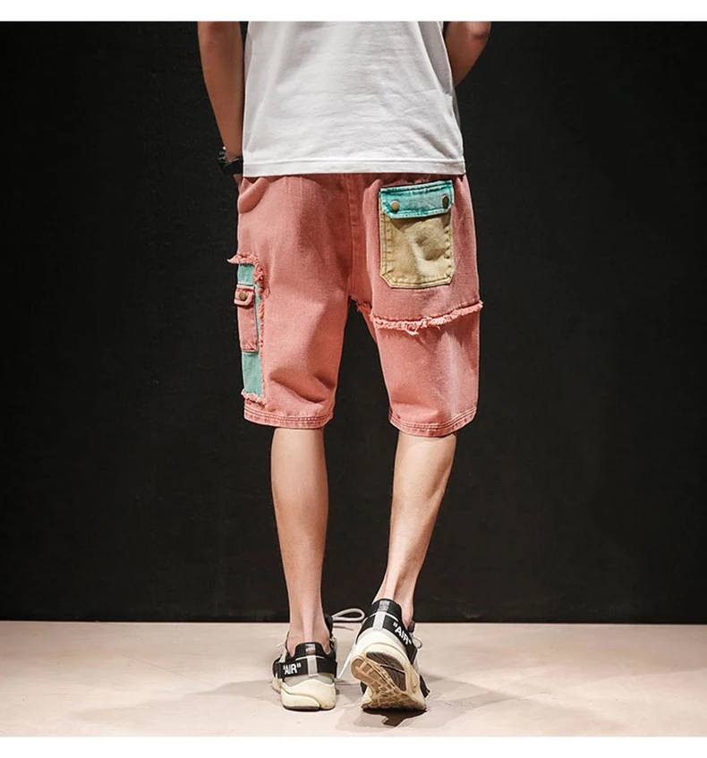 Шорты мужские тонкие повседневные для фитнеса хлопковые штаны до колен длинные