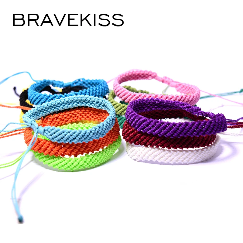 Браслеты для девушек BRAVEKISS Vsco 24 цвета женские вещи браслет ручной работы