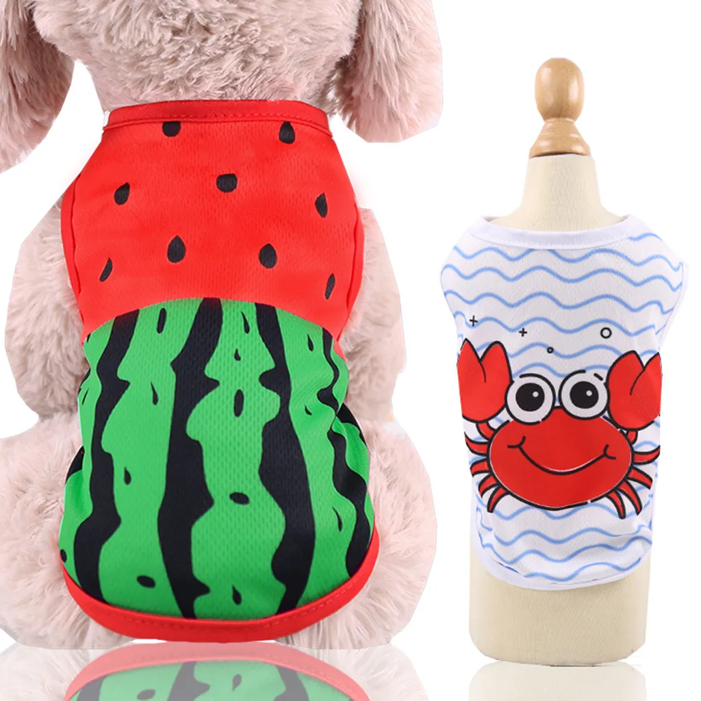 Одежда для домашних животных кошек и собак летняя одежда маленьких милый жилет с