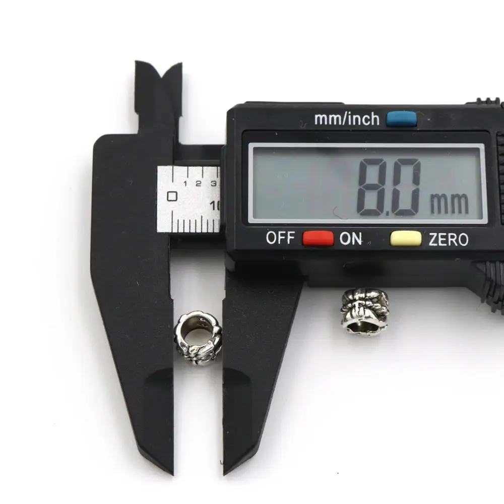 50 шт. антикварные цветные металлические бусины с большим отверстием для