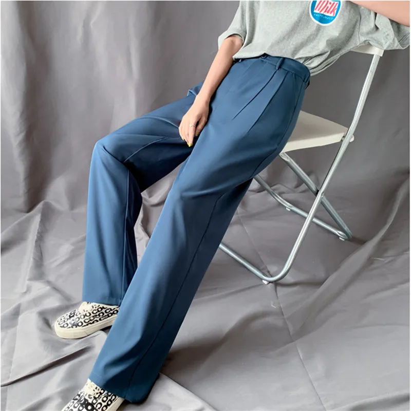 

Summer Casual Wide leg Pants High Waist Suit Pants Women Fashion Streetwear Ladies Plus Size Loose Long Trousers High quality