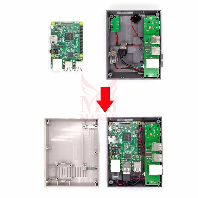 Защитный чехол для Raspberry Pi 7 в 1 NESPi 3B + набор сделай сам игровой контроллер