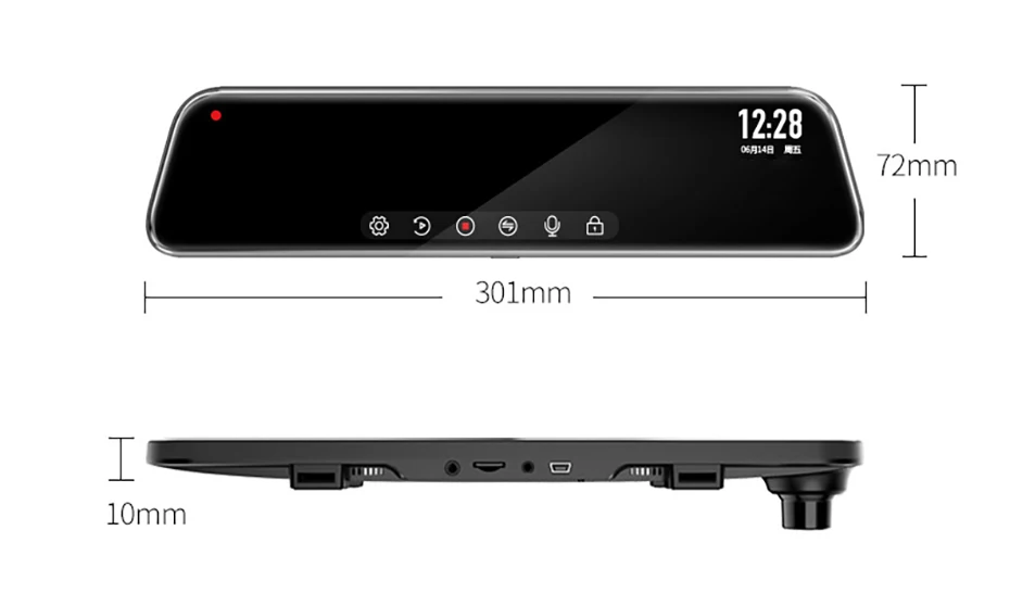 2K видео 1" поток автомобиля зеркало заднего вида DVR 2.5D экран супер ночного видения видеорегистратор камера видео рекордер двойной Cam Регистратор