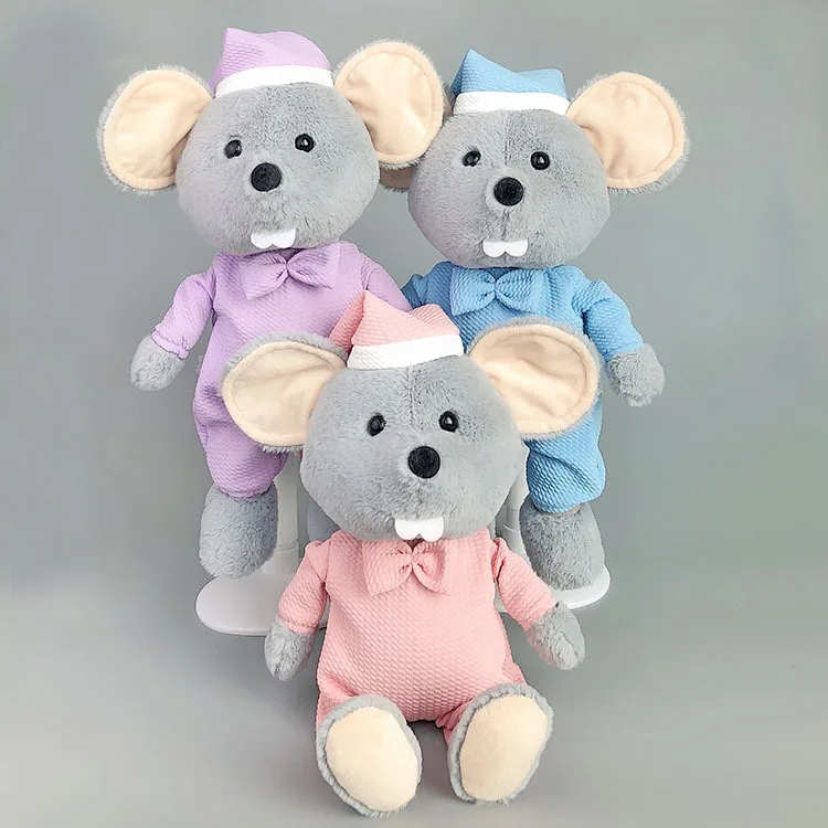 Милая мышь 35 см плюшевые игрушки Мультяшные мягкие кавайные красочные