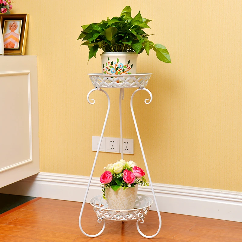 

Iron Art Flower Rack Multi-storey A Living Room Landing Type Balcony Indoor Chlorophytum Ground Green Luo Flowerpot Shelves