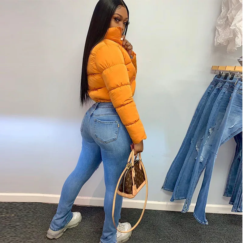 2022 Casual Winter Parkas Thick Coat Jacket Women's Warm Zipper Long Coat Top Short Jackets For Women Outfit