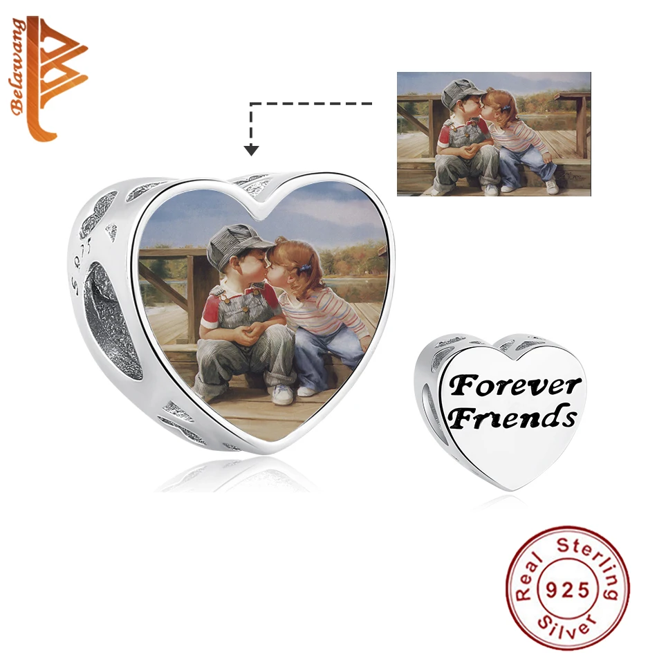 2019 простой браслет из стерлингового серебра 925 пробы Love Forever Friends