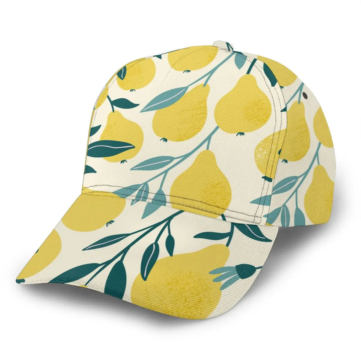

Yellow Pear Fruit And Leaves Baseball Cap women men snapback caps Classic Style hat Casual Sport Outdoor cap