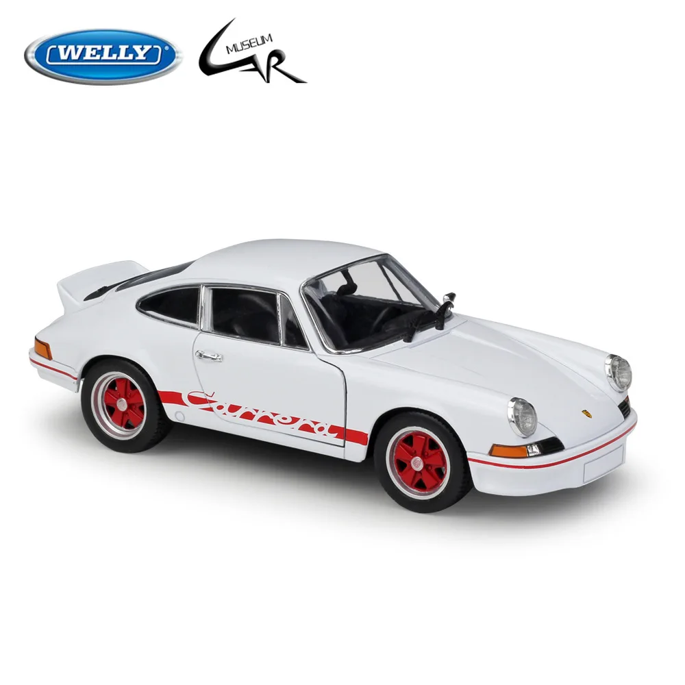 

Welly 1:24 литая модель автомобиля 1973 Porsche 911 Carrera RS классический сплав игрушечный спортивный автомобиль дисплей
