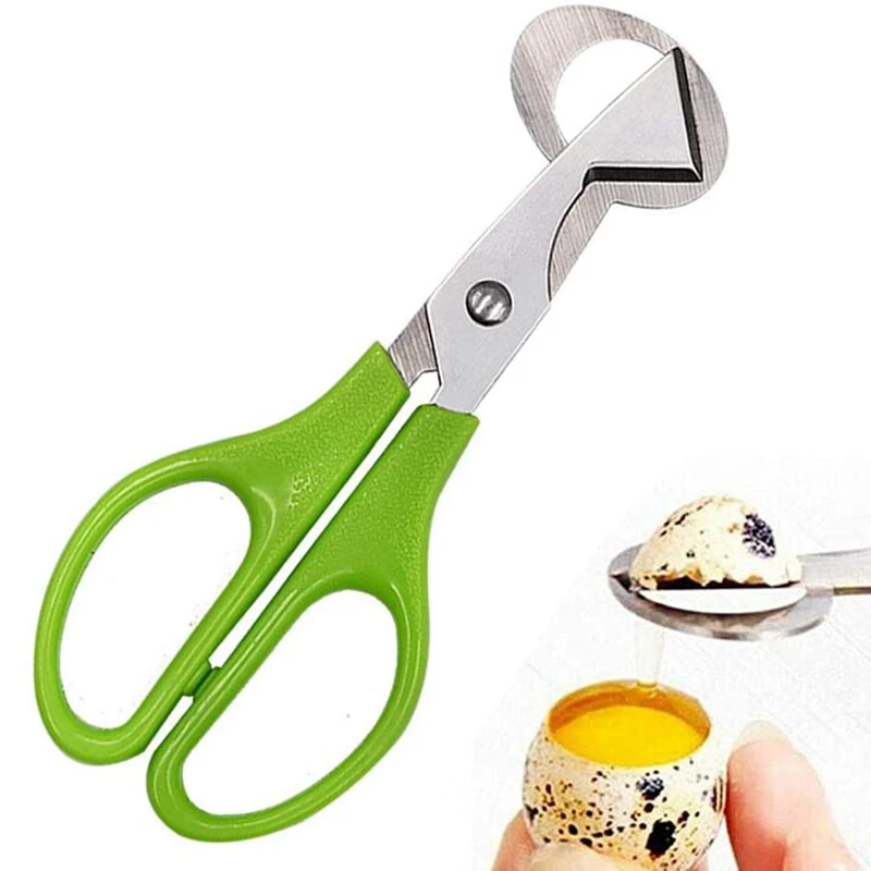 

1PCS Stainless Steel Quail Egg Cutter Scissors Pigeon Bird Quail Egg Cutter Opener Cracker Kitchen Clipper Tool