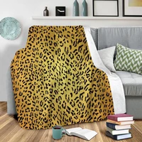 leopard gold fleece blanket 3d full printed wearable blanket adultskids fleece blanket sherpa blanket drop shipping