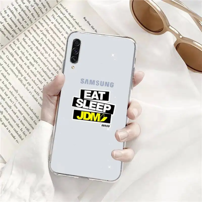

JDM drift eat sleep jdm Phone Case Transparent for Samsung A71 S9 10 20 HUAWEI p30 40 honor 10i 8x xiaomi note 8 Pro 10t 11