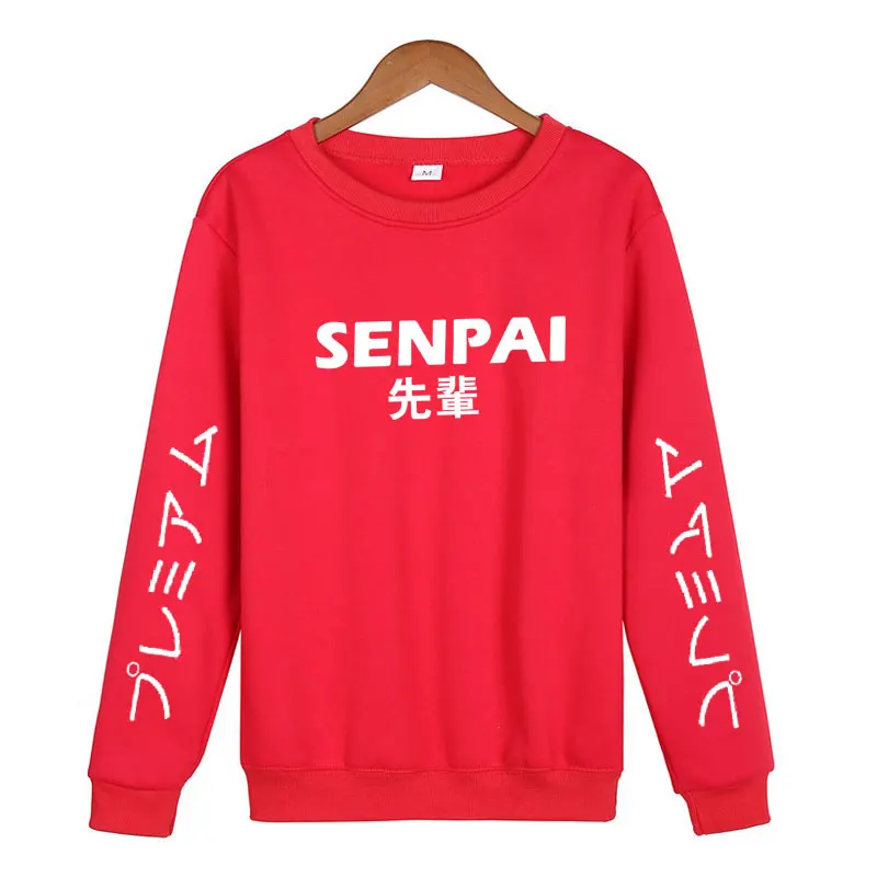 Модная японская уличная одежда SENPAI, толстовка с капюшоном, несколько цветов, мужские и женские толстовки, пуловер, sudadera hombre